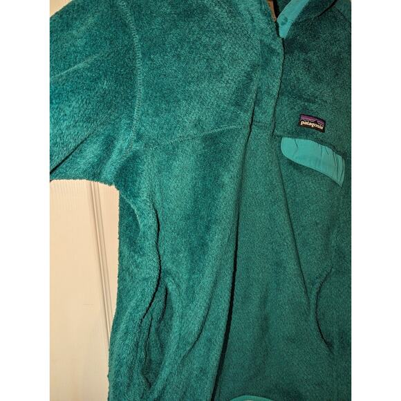 Patagonia Fleece Sweater Women's Size Medium M Re-Tool Polartec Teal Blue - Picture 5 of 11